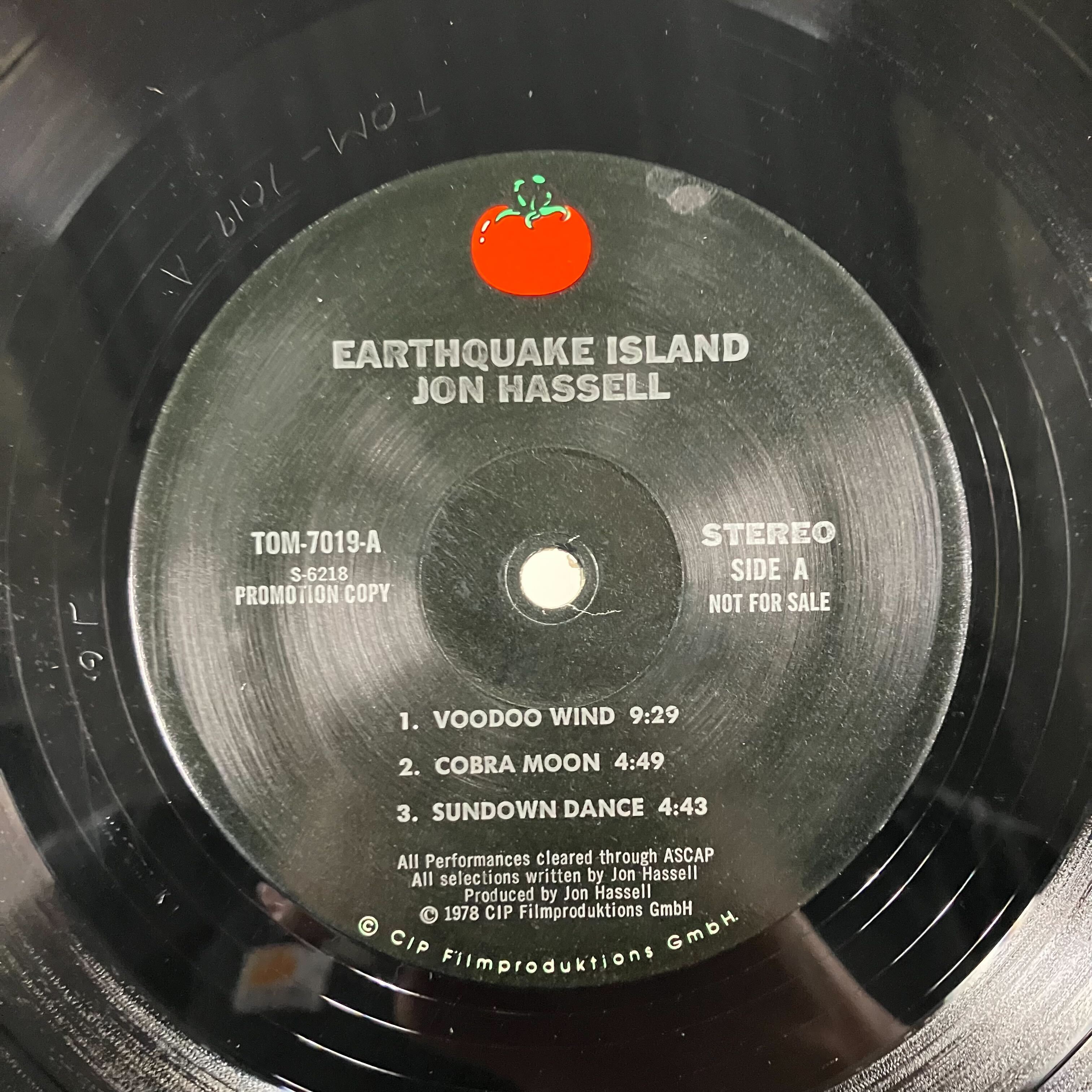 JON HASSELL / EARTHQUAKE ISLAND (TOMATO TOM-7019) - FACE RECORDS 
