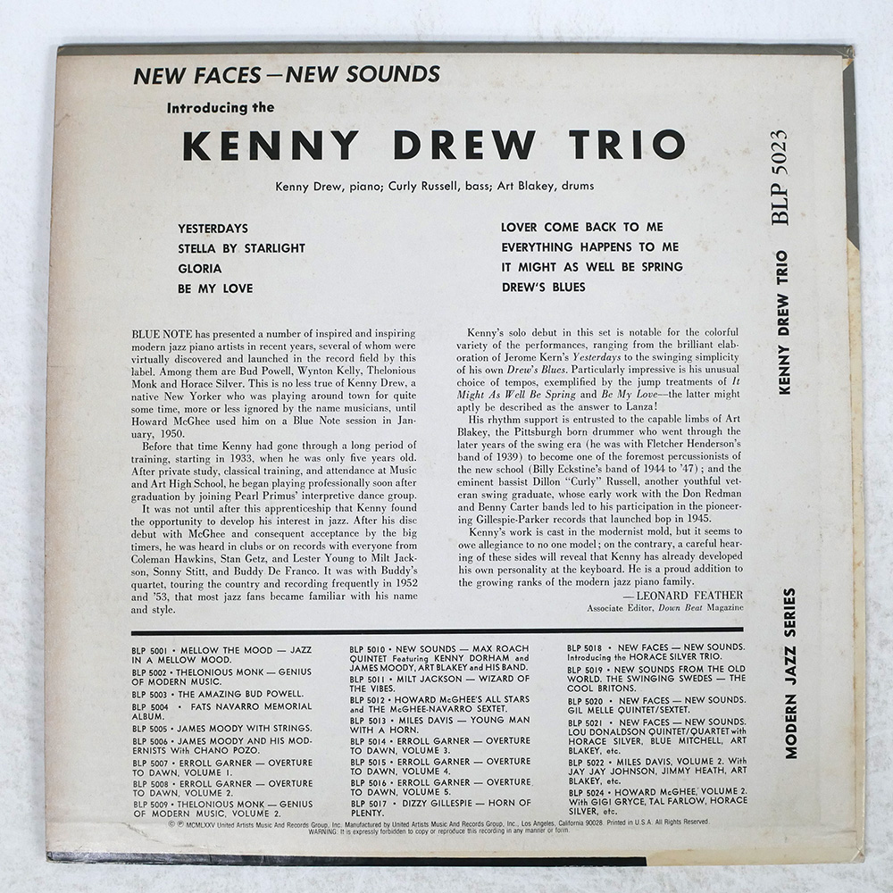 KENNY DREW / INTRODUCING THE KENNY DREW TRIO