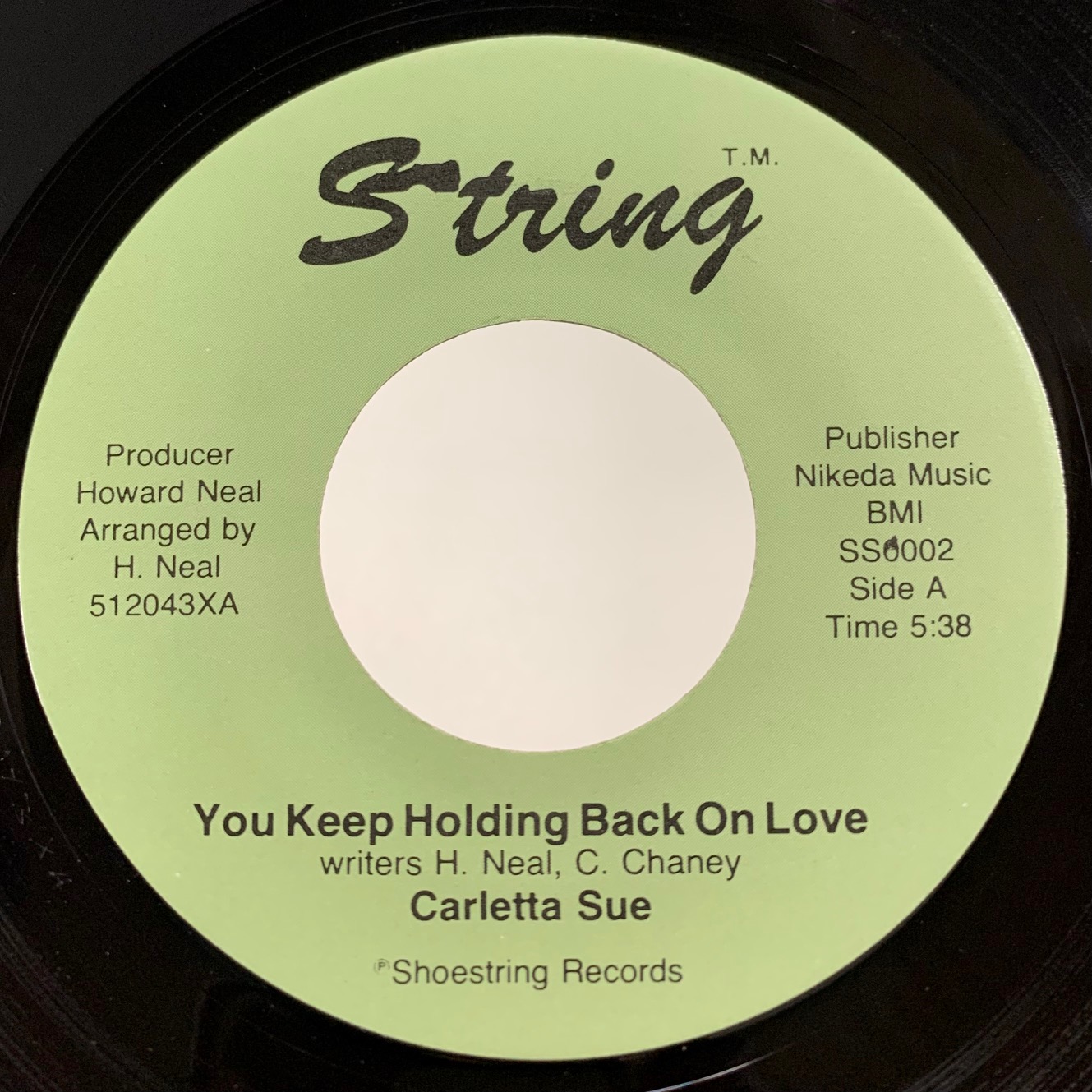 CARLETTA SUE/ YOU KEEP HOLDING BACK ON LOVE