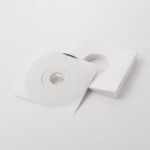 7インチ（EP）レコード薄紙インナースリーブ(内袋)穴空き100枚セット(白) / 100枚 SET