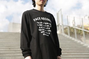 FACE RECORDS LONG SLEEVE T-SHIRTS/ 22FW BK XL